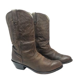 Durango Brown Leather Cowboy Boots Womens Size 9 Western Embroidered